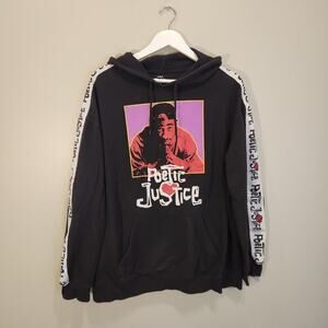 Poetic Justice Tupac Hoodie Streetwear 90's Retro Vibes 90's Y2K - Size XL